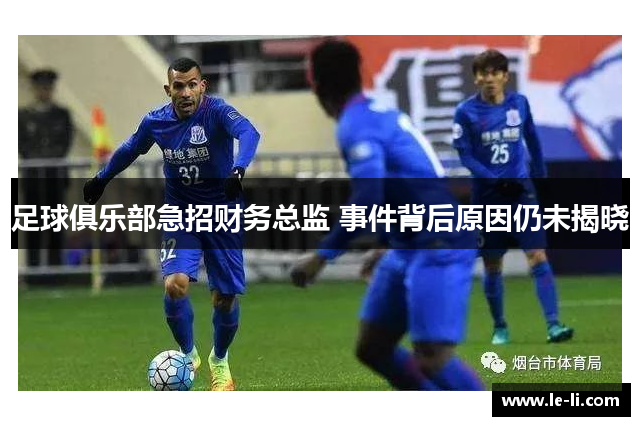 足球俱乐部急招财务总监 事件背后原因仍未揭晓